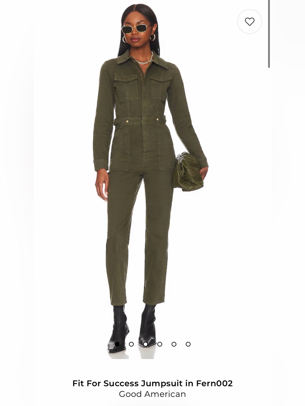 Good American Olive Green Jumpsuit
